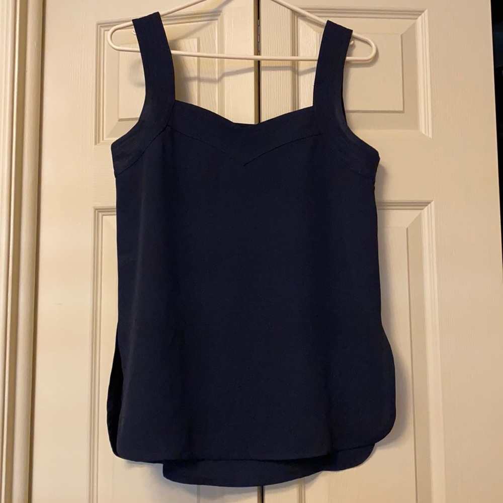 Black scalloped neckline blouse